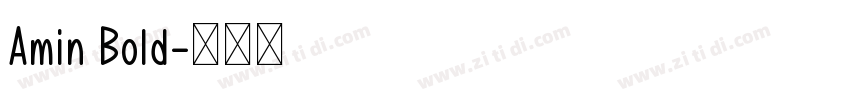 Amin Bold字体转换